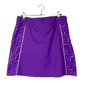Adidas Purple Printed Climacool Golf Skort 10